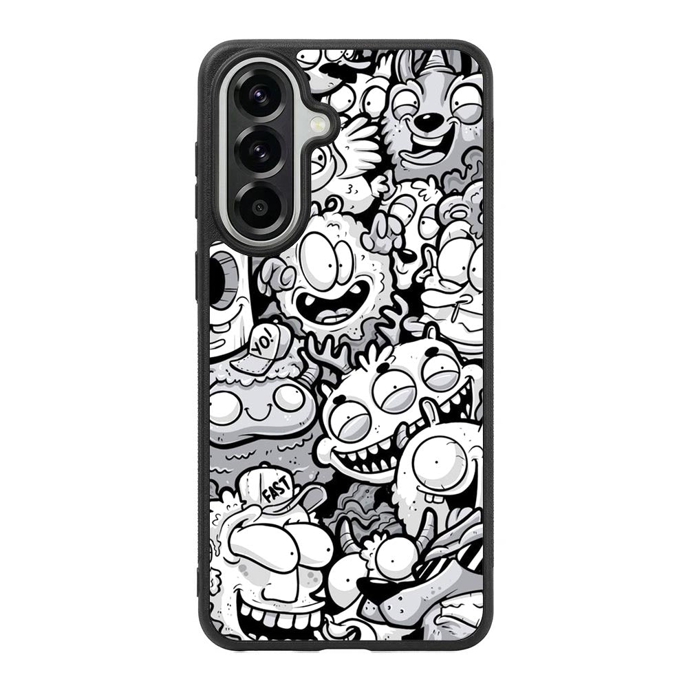 Doodle Art Cartoon Samsung Galaxy A37 Case
